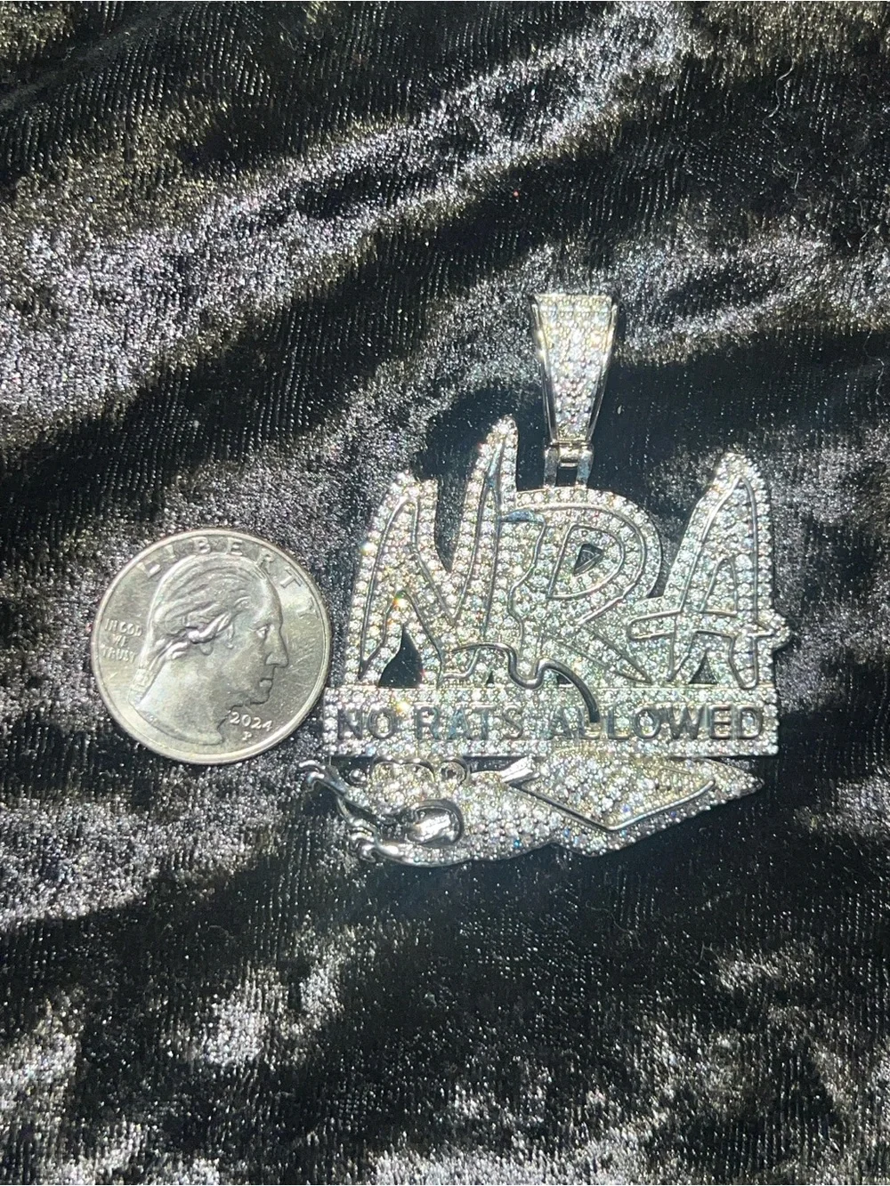 'NRA' No Rats Allowed Pendant